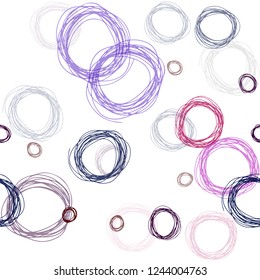 Dark Blue, Red vector seamless backdrop with dots. Blurred bubbles on abstract background with colorful gradient. Design for wallpaper, fabric makers.
