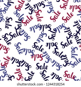 Dark Blue, Red vector seamless background with 70, 90 % signs of sales. Shining colorful illustration with isolated selling prices. Backdrop for super sales on Black Friday.