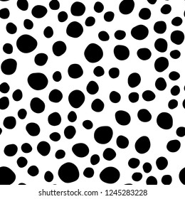 Dark Blue, Red vector seamless backdrop with dots, spots. Blurred bubbles on abstract backdrop with colorful gradient. Pattern for trendy fabric, wallpapers.