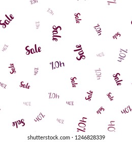 Dark Blue, Red vector seamless pattern with 40 percentage signs. Abstract illustration with colorful gradient symbols of sales. Template for season sales, shopping ads.