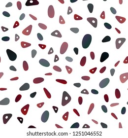 Dark Blue, Red vector seamless backdrop with lines, circles. Glitter abstract illustration with spheres, triangular lines. Pattern for commercials.