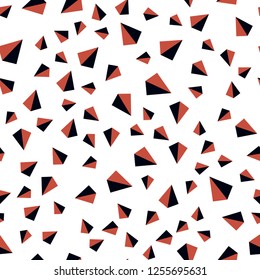 Dark Blue, Red vector seamless, isometric cover with polygonal style. Modern abstract illustration with colorful triangles. Design for wallpaper, fabric makers.