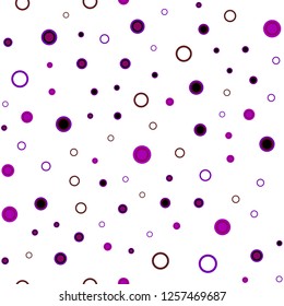 Dark Blue, Red vector seamless pattern with spheres. Blurred bubbles on abstract background with colorful gradient. Pattern for design of window blinds, curtains.