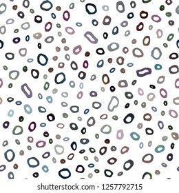Dark Blue, Red vector seamless texture with disks. Abstract illustration with colored bubbles in nature style. Trendy design for wallpaper, fabric makers.