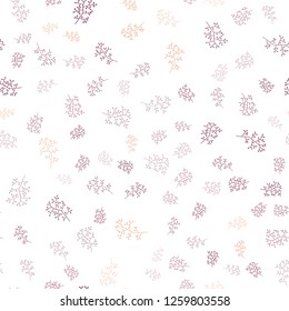 Dark Blue, Red vector seamless elegant pattern with leaves, branches. Glitter abstract illustration with leaves and branches. Design for textile, fabric, wallpapers.
