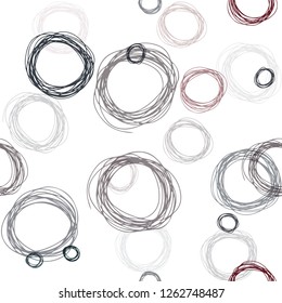 Dark Blue, Red vector seamless layout with circle shapes. Beautiful colored illustration with blurred circles in nature style. Template for business cards, websites.