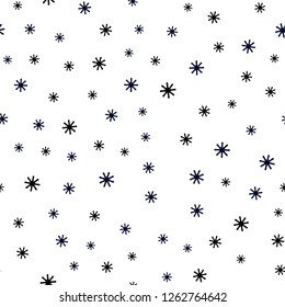 Dark Blue, Red vector seamless texture with colored snowflakes. Colorful snowflakes with gradient on abstract background. Texture for window blinds, curtains.