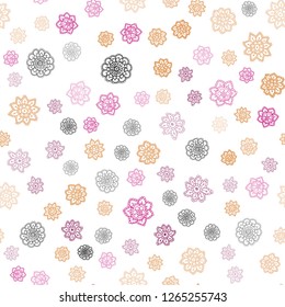 Dark Blue, Red vector seamless cover with beautiful snowflakes. Modern geometrical abstract illustration with crystals of ice. Template for business cards, websites.