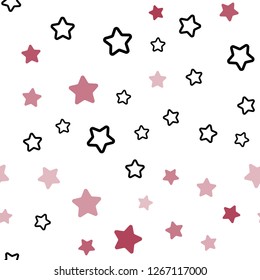 Dark Blue, Red vector seamless texture with beautiful stars. Stars on blurred abstract background with gradient. Design for textile, fabric, wallpapers.