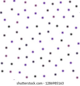 Dark Blue, Red vector seamless template with ice snowflakes. Modern geometrical abstract illustration with snowflakes. Design for wallpaper, fabric makers.
