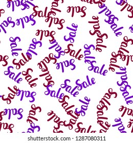 Dark Blue, Red vector seamless background with 70, 90 % signs of sales. Shining colorful illustration with isolated selling prices. Template for season sales, shopping ads.
