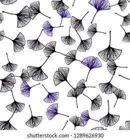 Dark Blue, Red vector seamless natural pattern with leaves. Colorful illustration in doodle style with leaves. Design for wallpaper, fabric makers.