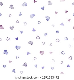 Dark Blue, Red vector seamless layout with sweet hearts. Illustration with hearts in love concept for valentine's day. Beautiful design for your business advert of anniversary.