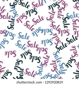 Dark Blue, Red vector seamless template with 70, 90% selling. Abstract illustration with colorful gradient symbols of sales. Design for business ads, commercials.