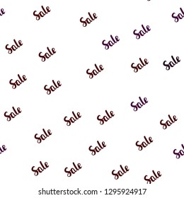 Dark Blue, Red vector seamless background with words of sales. Colored words of sales with gradient on white background. Pattern for ads, posters, banners of sales.