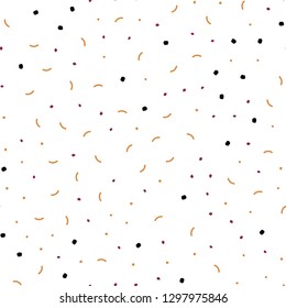 Dark Blue, Red vector seamless cover with spots, lines. Abstract illustration with colorful discs and triangles. Pattern for design of fabric, wallpapers.