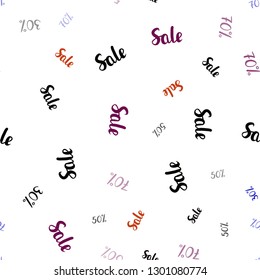 Dark Blue, Red vector seamless template with 30, 50, 70% selling. Illustration with signs of sales on abstract template. Backdrop for ads, leaflets of Black Friday.