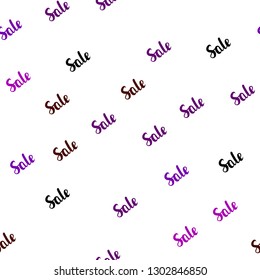 Dark Blue, Red vector seamless texture with selling simbols. Abstract illustration with colorful gradient symbols of sales. Design for business ads, commercials.