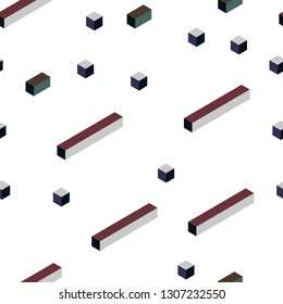 Dark Blue, Red vector seamless, isometric background with rectangles. Illustration with set of colorful rectangles. Template for business cards, websites.