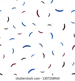 Dark Blue, Red vector seamless texture with curved lines. A sample with colorful lines, shapes. A new texture for your  ad, booklets, leaflets.