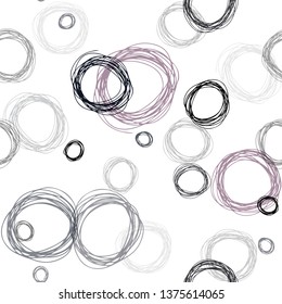 Dark Blue, Red vector seamless background with bubbles. Illustration with set of shining colorful abstract circles. Template for business cards, websites.