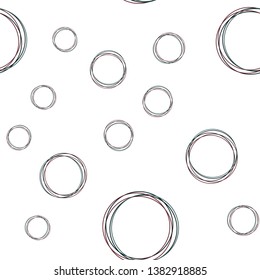 Dark Blue, Red vector seamless layout with circle shapes. Glitter abstract illustration with blurred drops of rain. Design for textile, fabric, wallpapers.