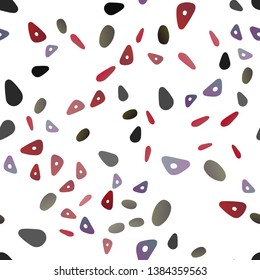 Dark Blue, Red vector seamless cover in polygonal style with circles. Illustration with set of colorful circles, triangles. Modern template for your landing page.