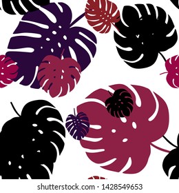 Dark Blue, Red vector seamless doodle backdrop with leaves. Colorful illustration in doodle style with leaves. Design for wallpaper, fabric makers.