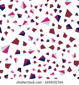 Dark Blue, Red vector seamless, isometric texture with triangular style. Decorative design in abstract style with triangles. Texture for window blinds, curtains.