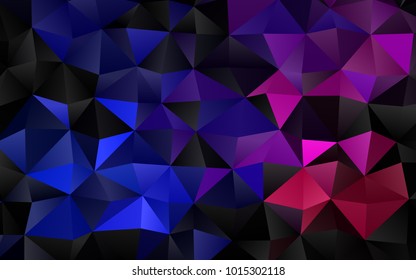 Dark Blue, Red vector shining triangular background. Colorful abstract illustration with gradient. The template can be used as a background for cell phones.