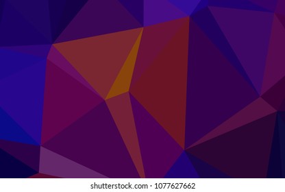 Dark Blue, Red vector shining triangular cover. A completely new color illustration in a  polygonal style. A completely new design for your business.