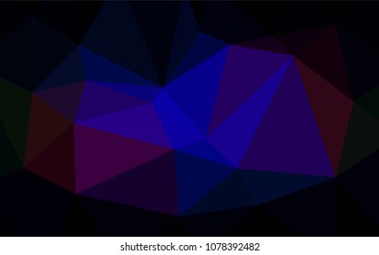 Dark Blue, Red vector shining triangular cover. Modern geometrical abstract illustration with gradient. That pattern can be used as a part of a brand book.