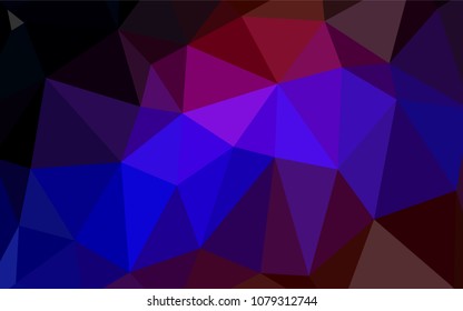 Dark Blue, Red vector shining triangular cover. Polygonal abstract illustration with gradient. Brand-new design for your business.