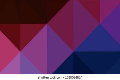 Dark Blue, Red vector shining triangular backdrop. Glitter abstract illustration with an elegant design. Triangular pattern for your business design.
