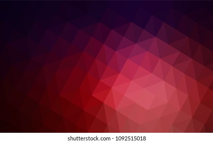 Dark Blue, Red vector shining triangular layout. Geometric illustration in Origami style with gradient.  A new texture for your web site.