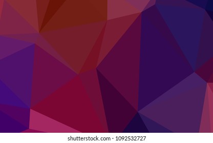 Dark Blue, Red vector shining triangular cover. Modern geometrical abstract illustration with gradient. The polygonal design can be used for your web site.