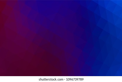 Dark Blue, Red vector shining triangular layout. A completely new color illustration in a polygonal style. Best triangular design for your business.