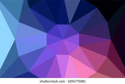 Dark Blue, Red vector shining triangular layout with a gem in a centre. Colorful illustration with gradient. Pattern for a brand book's backdrop.