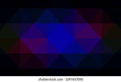 Dark Blue, Red vector shining triangular cover. Shining colorful illustration with triangles. A completely new template for your banner.