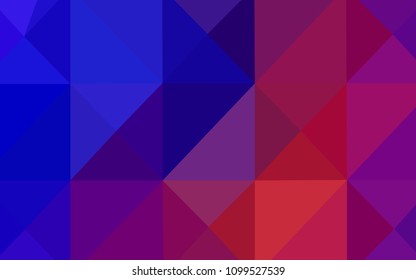 Dark Blue, Red vector shining triangular backdrop. Colorful illustration in polygonal style with gradient. Triangular pattern for your business design.