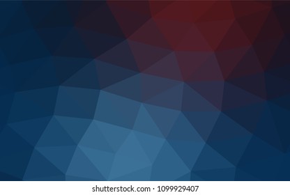 Dark Blue, Red vector shining triangular template. A sample with polygonal shapes. A completely new template for your business design.