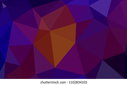 Dark Blue, Red vector shining triangular layout. Polygonal abstract illustration with gradient. Pattern for a brand book's backdrop.