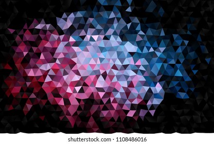 Dark Blue, Red vector shining triangular pattern. Brand new colored illustration in blurry style with gradient. Brand new design for your business.