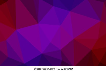 Dark Blue, Red vector shining triangular cover. Polygonal abstract illustration with gradient. Best triangular design for your business.