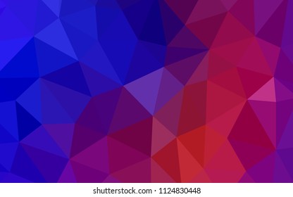 Dark Blue, Red vector shining triangular cover. Colorful illustration in abstract style with triangles. Completely new template for your banner.