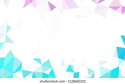 Dark Blue, Red vector shining triangular layout. Colorful illustration in polygonal style with gradient. A completely new design for your leaflet.