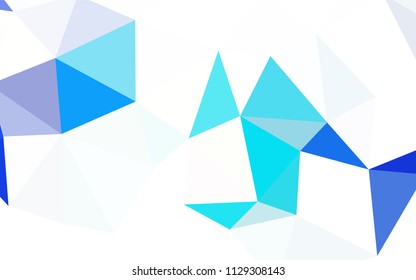 Dark Blue, Red vector shining triangular cover. Shining polygonal illustration, which consist of triangles. Brand new style for your business design.