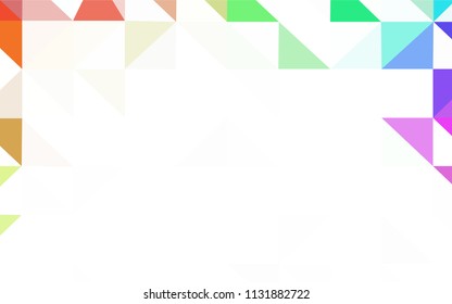 Dark Blue, Red vector shining triangular backdrop. Geometric illustration in Origami style with gradient.  Template for cell phone's backgrounds.