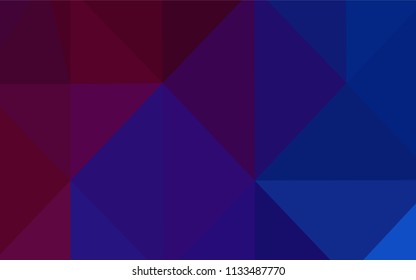 Dark Blue, Red vector shining triangular backdrop. Shining colored illustration in a new style. Triangular pattern for your business design.