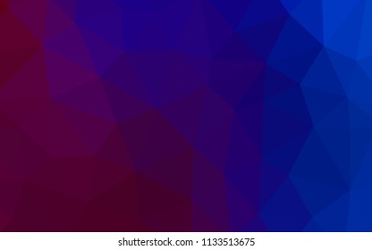Dark Blue, Red vector shining triangular layout. Geometric illustration in Origami style with gradient.  Brand new design for your business.